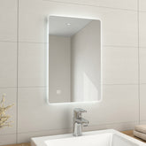 EMKE LM09 Bathroom Mirror with Rounded Corners, Demister, 6500K, Hang Vertically/Horizontally
